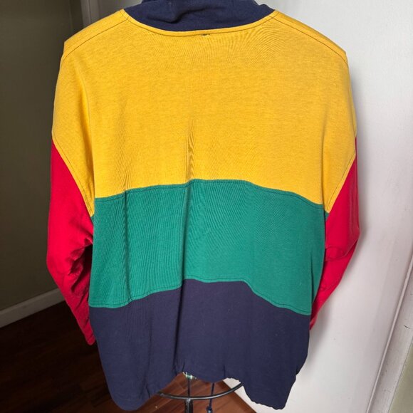 MEN SWEATER/JACKET SIZE LARGE ZIPPER FRONT LINED DRAWSTRING - Picture 4 of 4